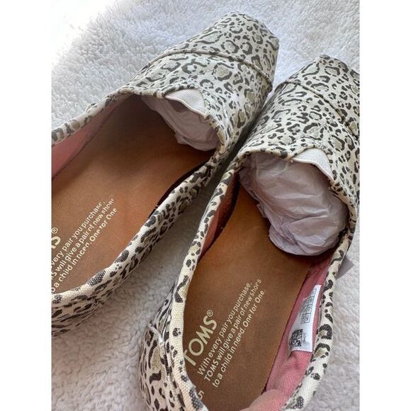 Toms Shoes Flats Sandals Leopard Gold Women’s 7.5 - Picture 10 of 11